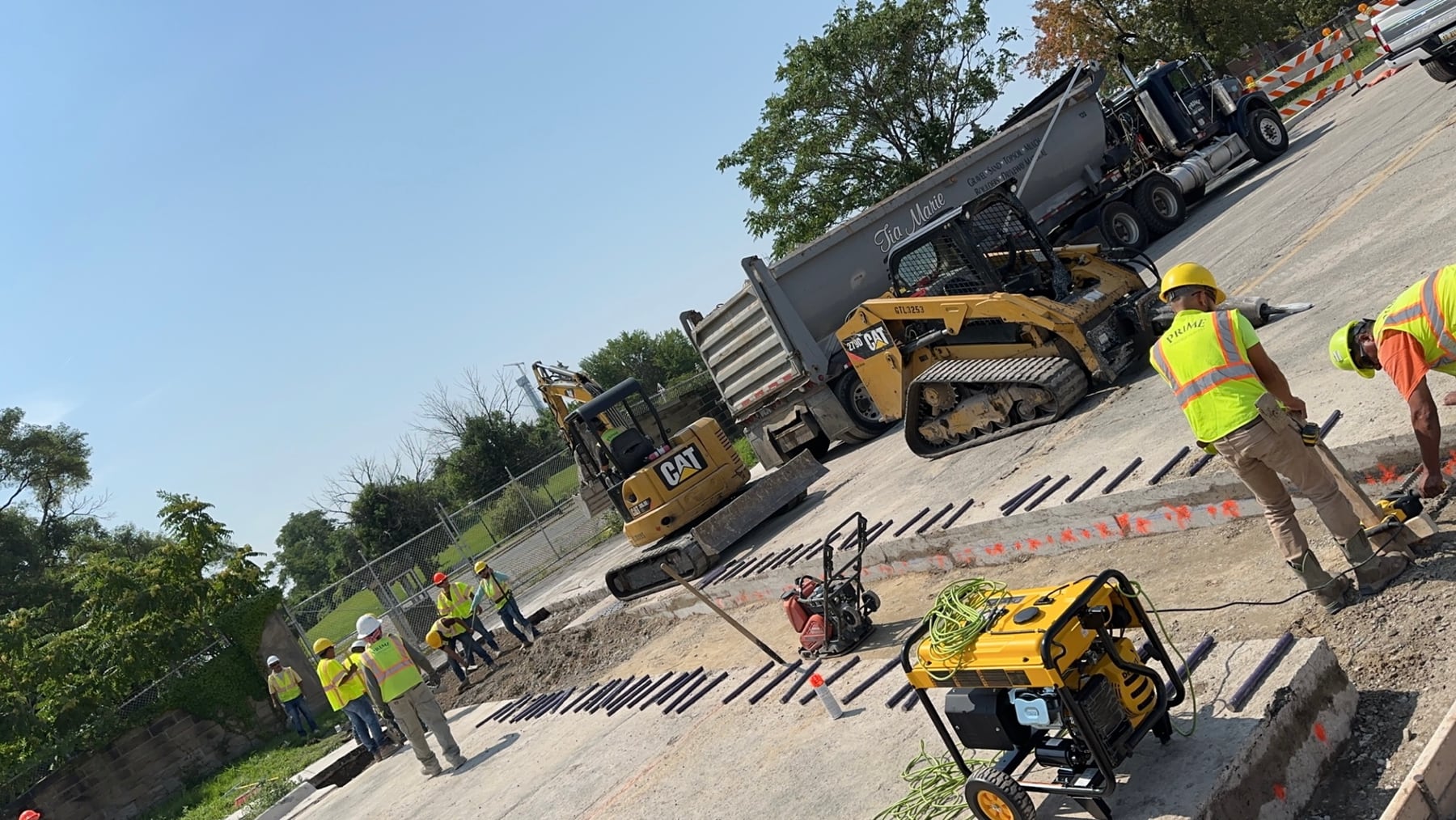 Upmost crew completing commercial concrete work